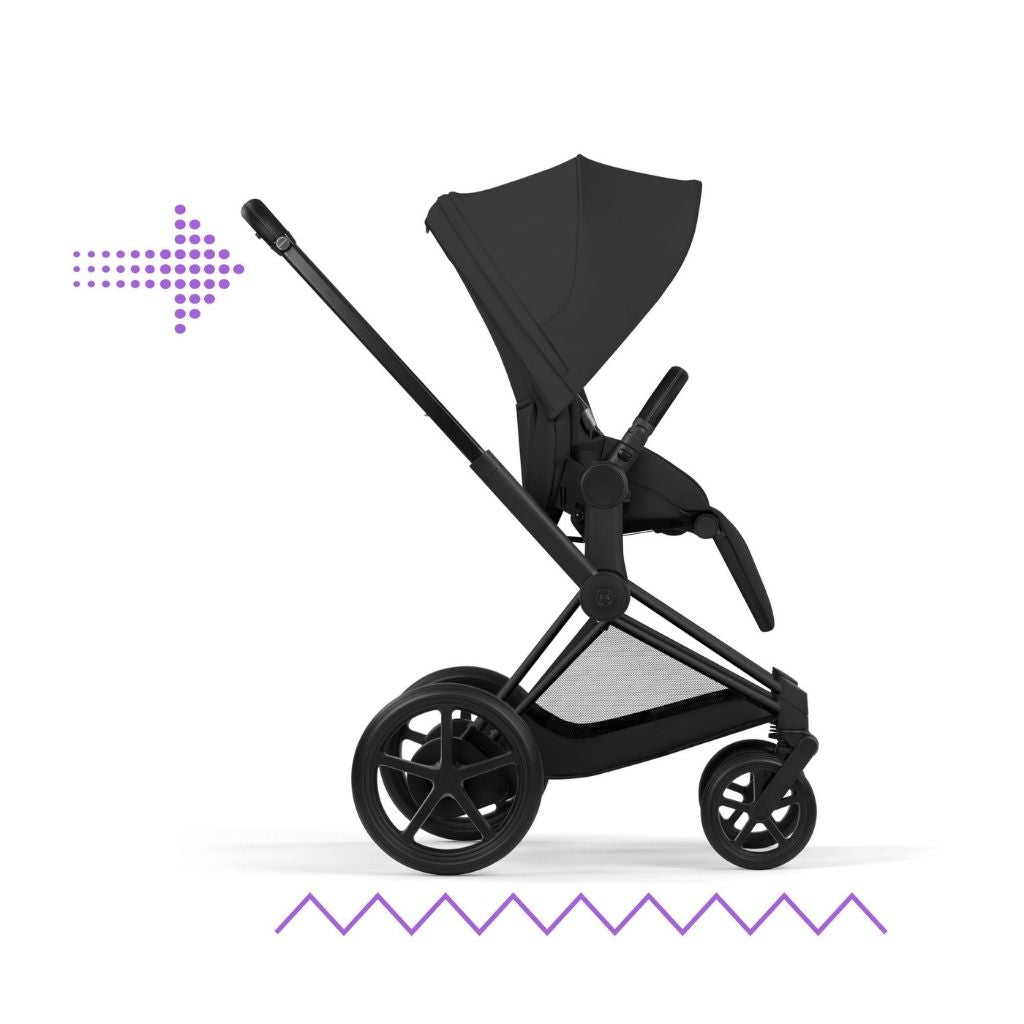 Cybex Kinderwagen e-PRIAM Sepia Black Frame Matt Black