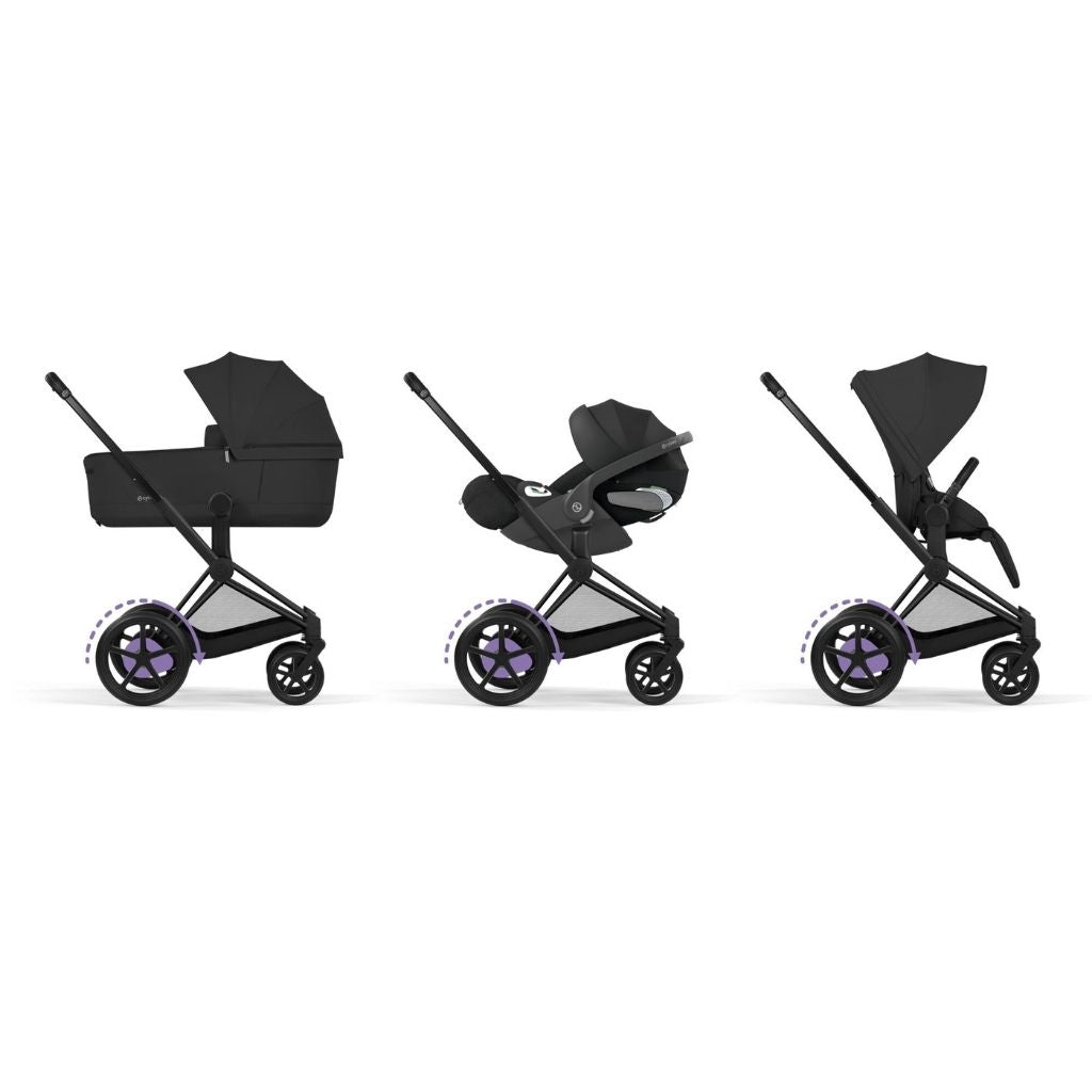 Cybex Kinderwagen e-PRIAM Sepia Black Frame Matt Black