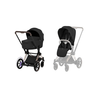 Cybex Kinderwagen e-PRIAM Sepia Black Frame Rose Gold