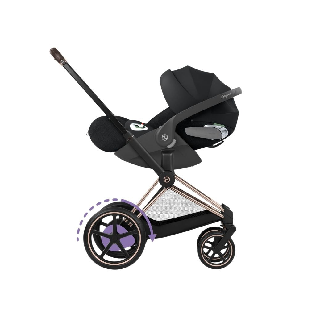 Cybex Kinderwagen e-PRIAM Sepia Black Frame Rose Gold