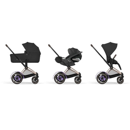 Cybex Kinderwagen e-PRIAM Sepia Black Frame Rose Gold