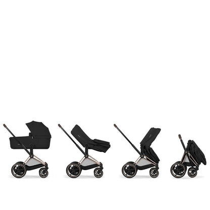Cybex Kinderwagen e-PRIAM Sepia Black Frame Rose Gold