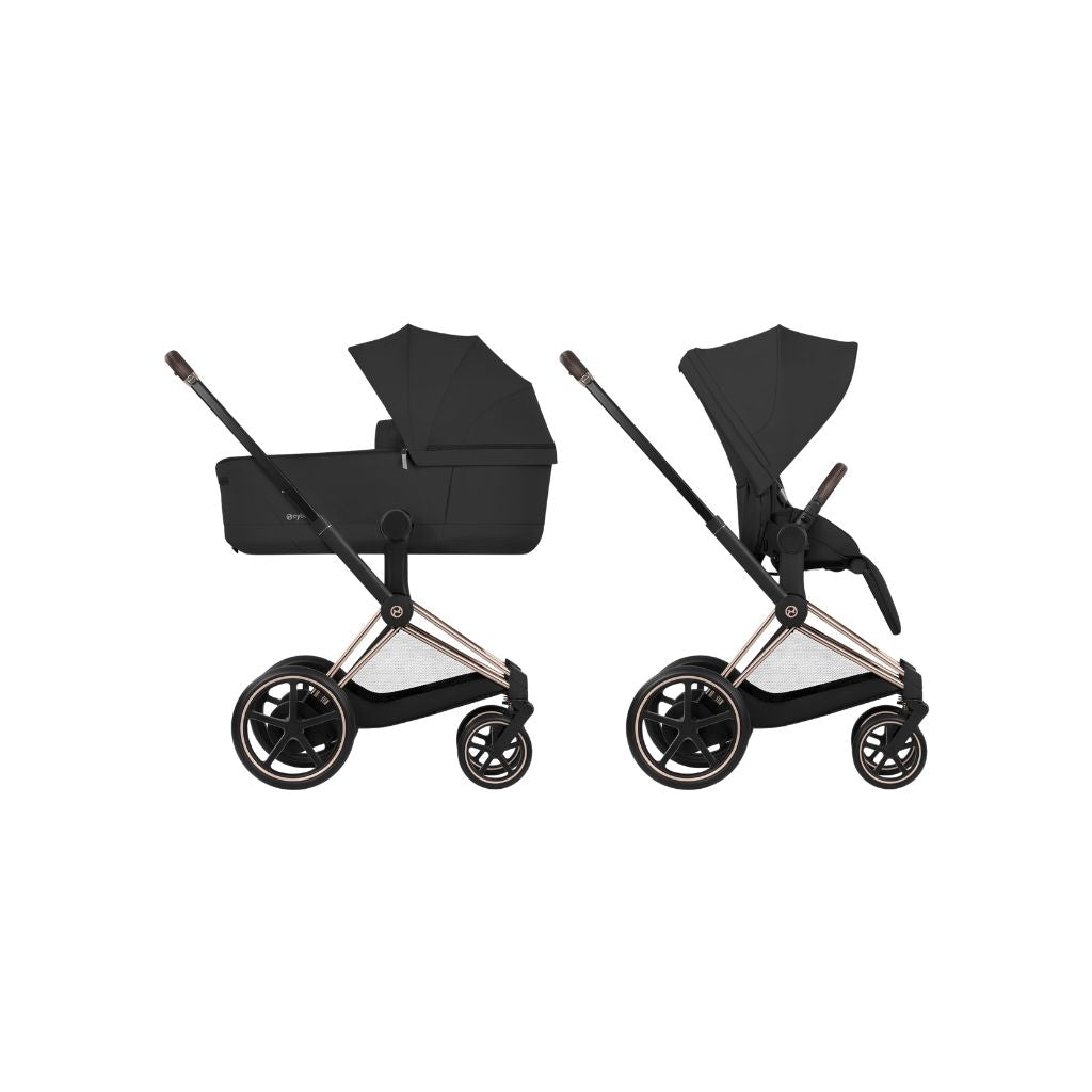 Cybex Kinderwagen e-PRIAM Sepia Black Frame Rose Gold