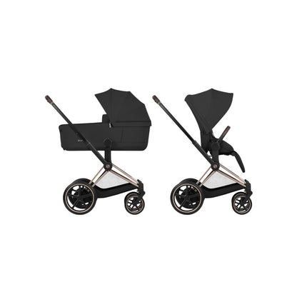 Cybex Kinderwagen e-PRIAM Sepia Black Frame Rose Gold