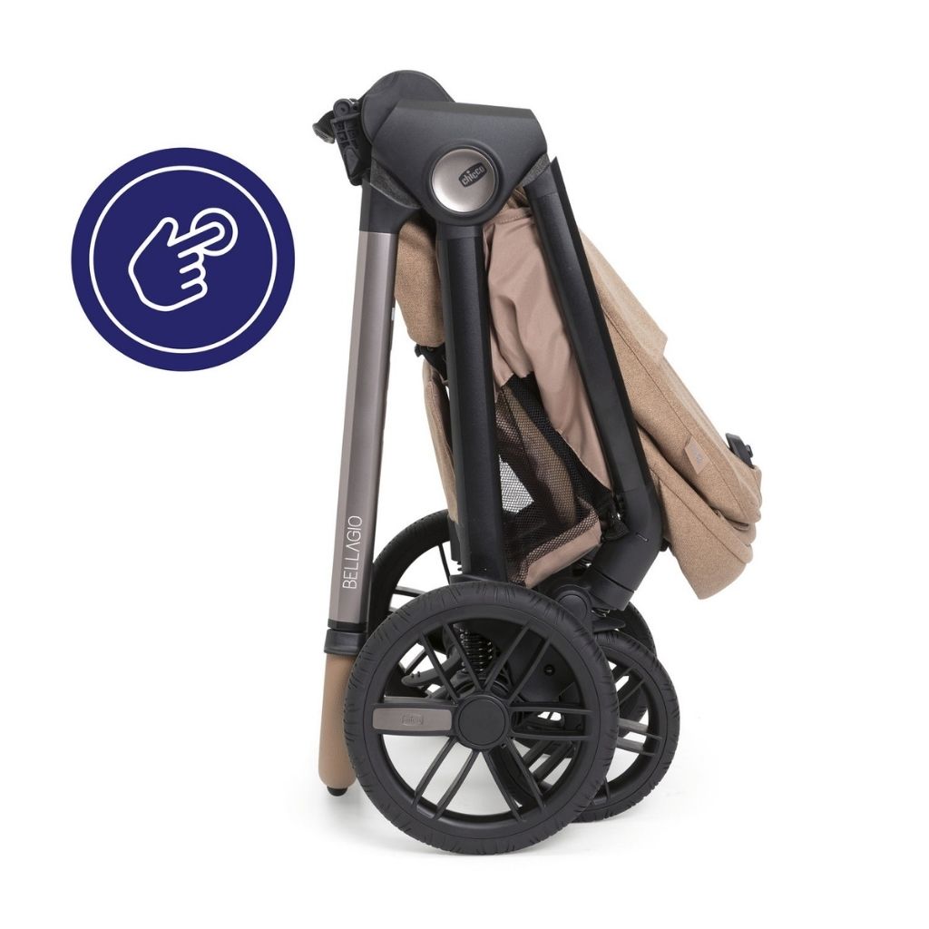 Chicco Poussette Bellagio 2 avec adaptateurs Caramel