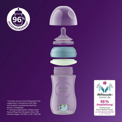 AVENT Biberon Natural 3.0 Nighttime Transparent 260 ml