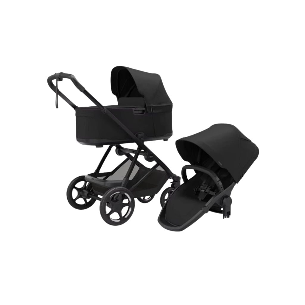 Thule Kinderwagen Charm + Draagmand Black