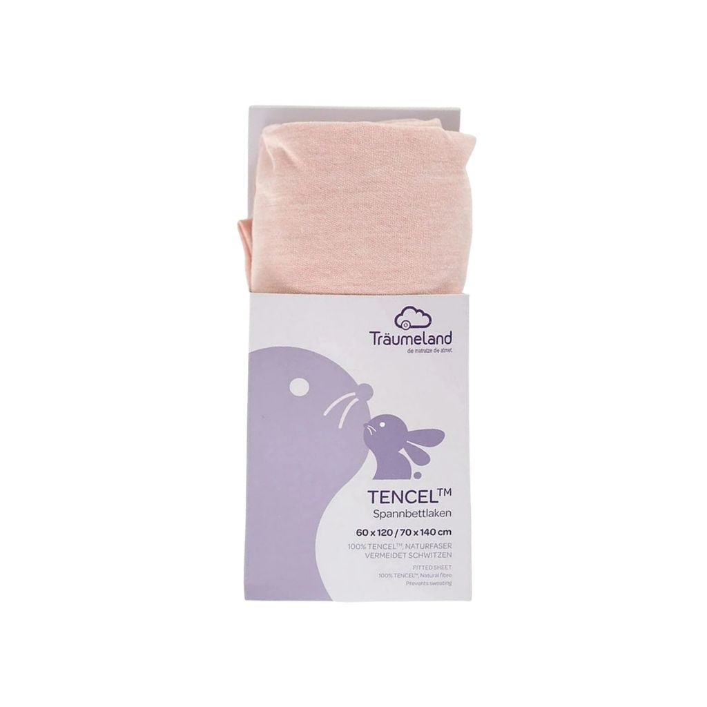 Träumeland Drap-Housse Tencel™ Smoke Rose Lg 60 / 70 x L 120 / 140 cm 
 