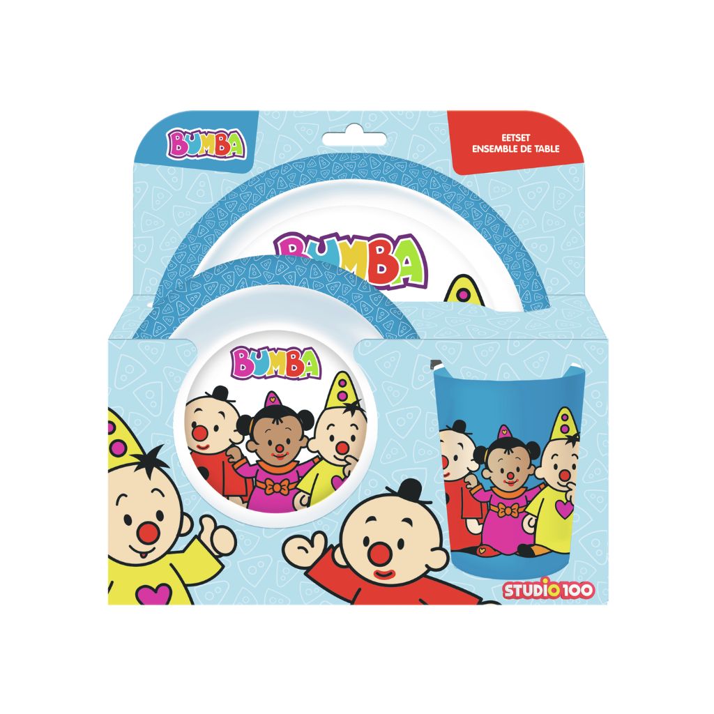 Bumba Set de vaisselle multicolore – 3 pièces