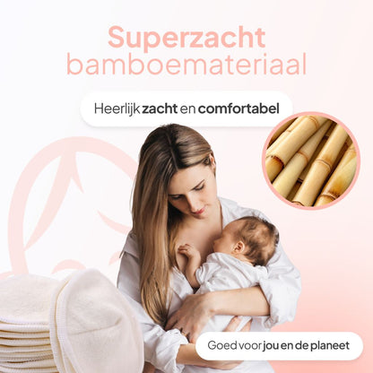 Mammie Wasbare Zoogcompressen Wit – 14 stuks