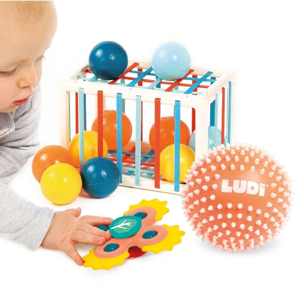 LUDI Cube d'activités multicolore – 12 pièces