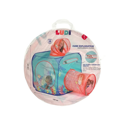 LUDI Jouet d'éveil Cube découverte Multicolore