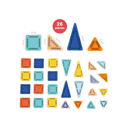 LUDI Magnetisch Bouwspel Veelkleurig – 26 stuks