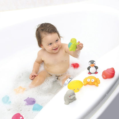 LUDI Jouets de bain sur le thème de la mer multicolores – 12 pièces