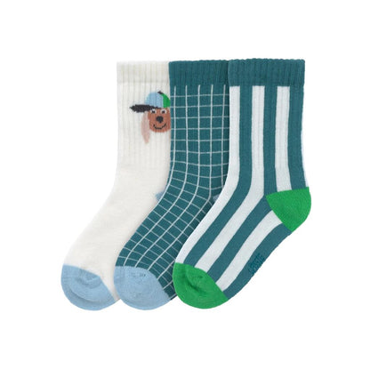 Lässig Tenniskousjes GOTS Dog Groen – 3 stuks