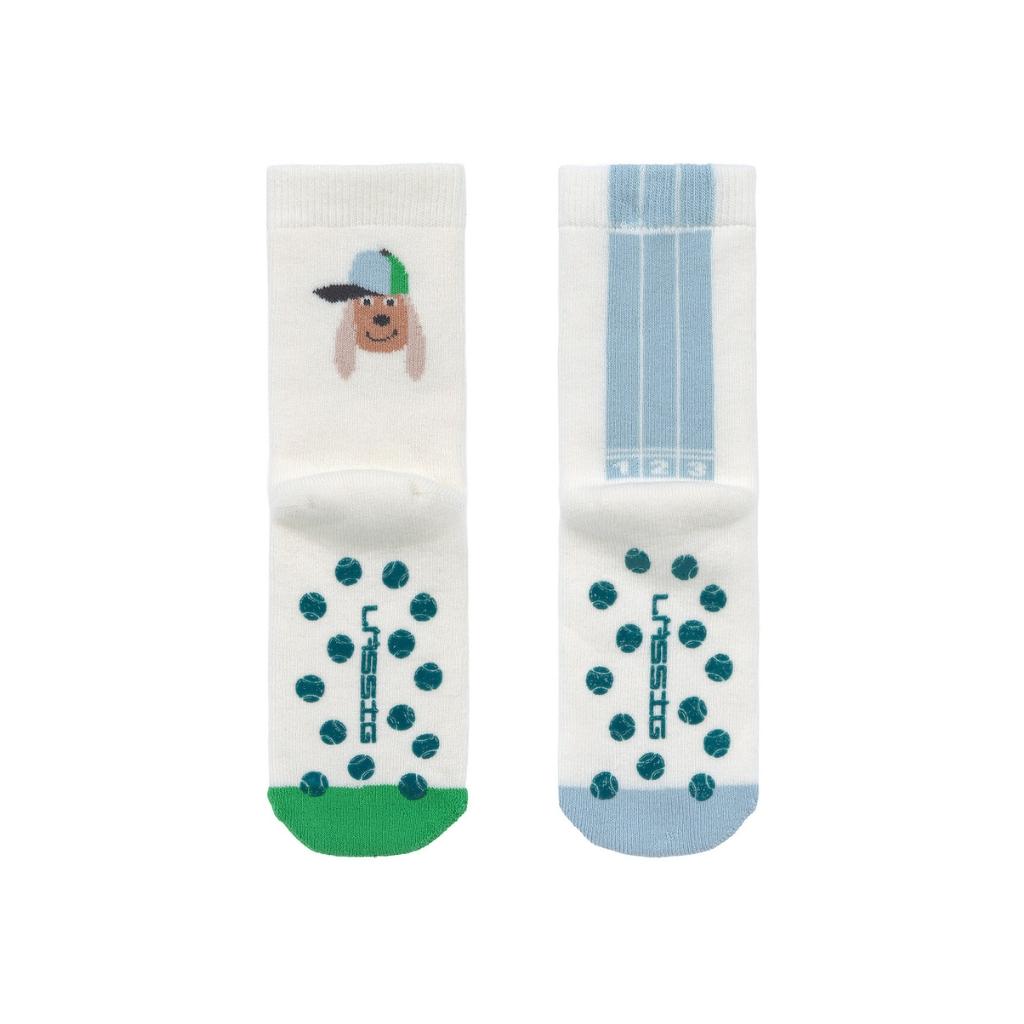 Lässig Chaussettes antidérapantes Dog Vert – 2 pièces