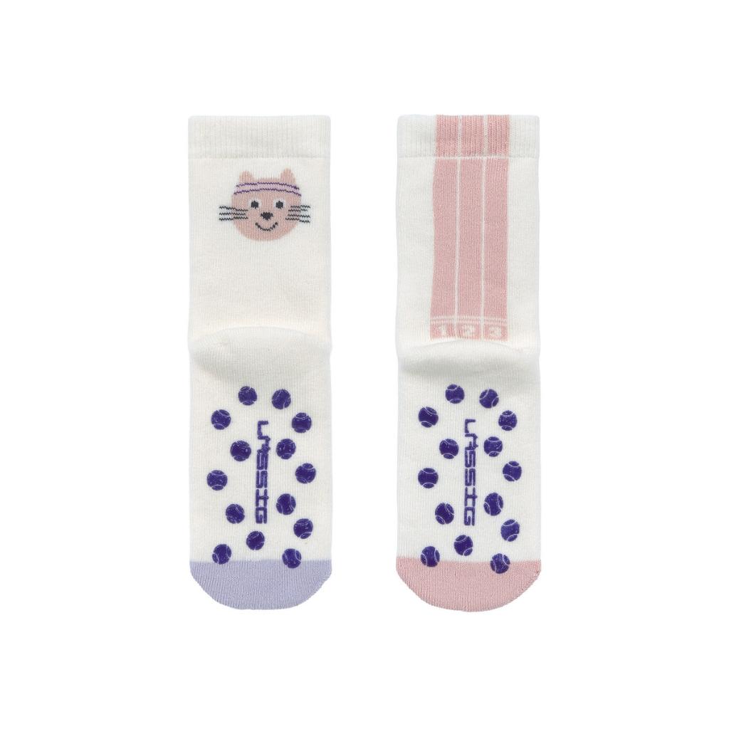 Lässig Chaussettes antidérapantes Cat Violet – 2 pièces