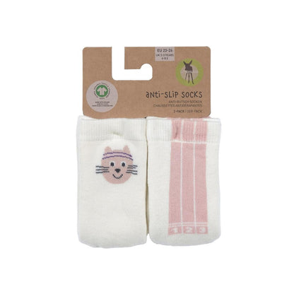 Lässig Chaussettes antidérapantes Cat Violet – 2 pièces