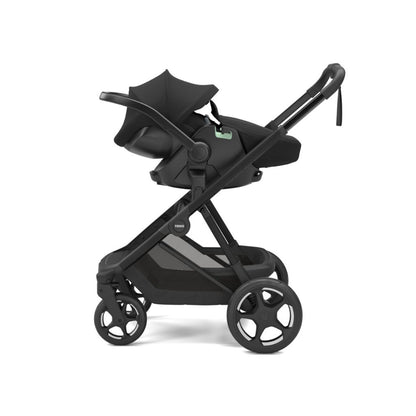 Thule 3-in-1 Kinderwagen Charm Black + Draagmand Black + Autostoel Groep 0+ Maple Black + Adapters voor autostoel