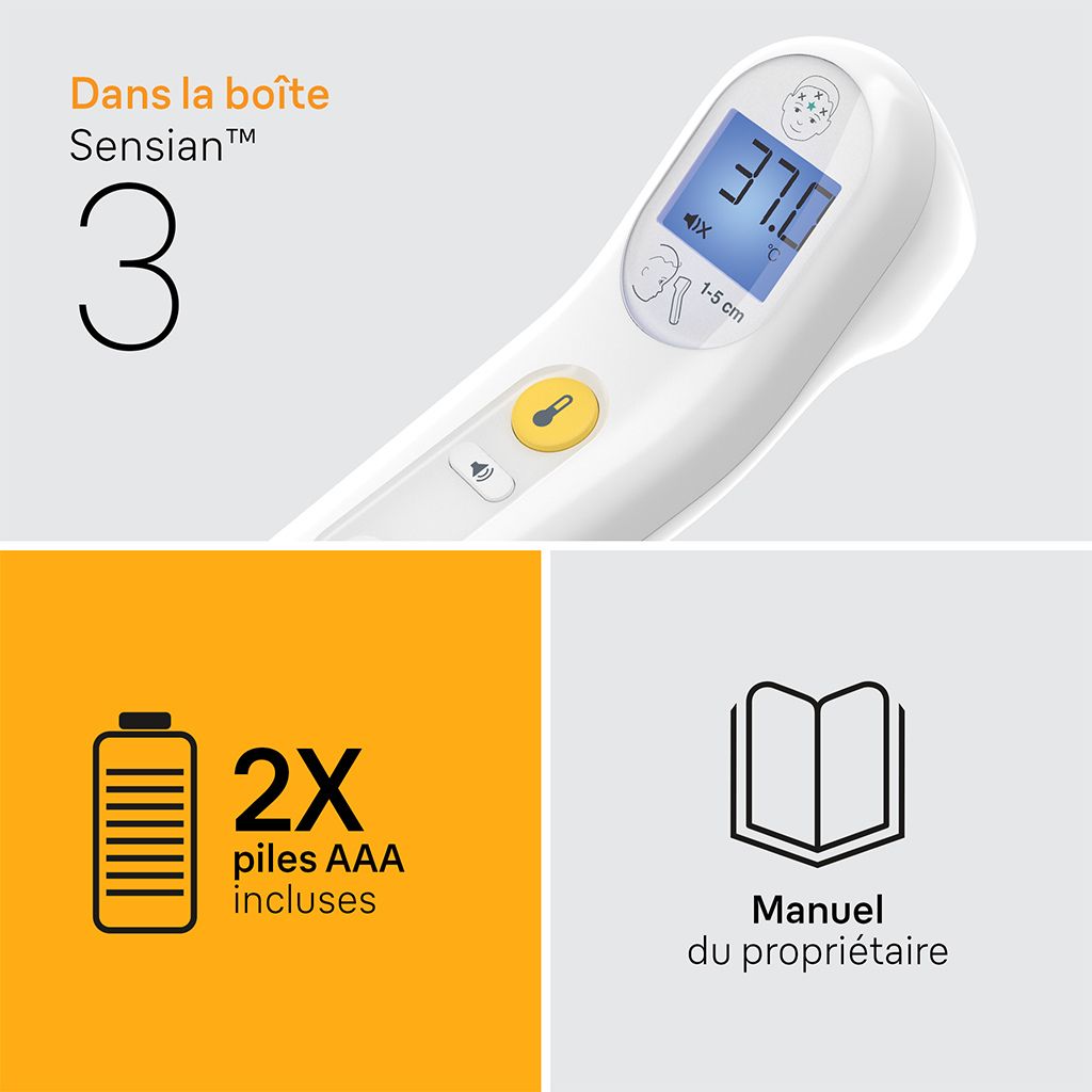 Braun Thermomètre Sensian 3 Blanc