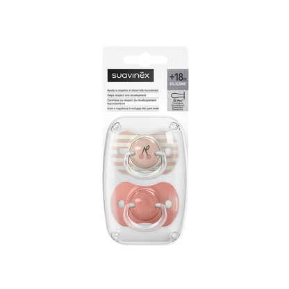 Suavinex Fysiologische Fopspeen SX Pro +18m Birdies Silicoon Roze - 2 stuks