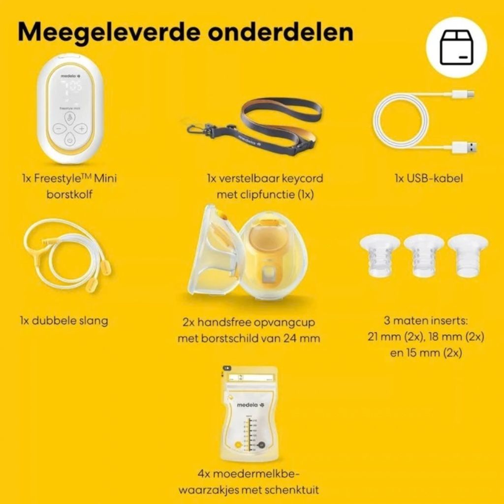 Medela Dubbele Elektrische Borstkolf Freestyle Mini Handsfree