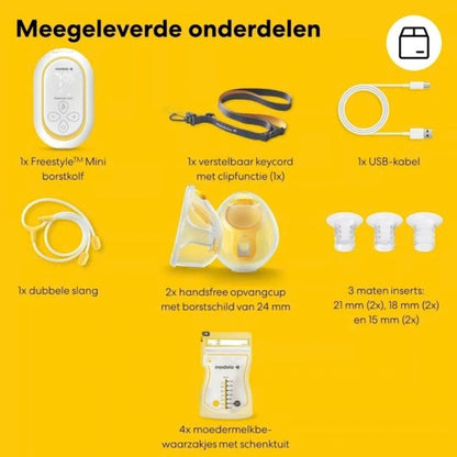 Medela Dubbele Elektrische Borstkolf Freestyle Mini Handsfree