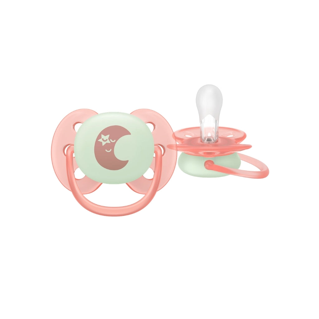 Philips AVENT Sucette +0 mois Soft Night Deco - 4 pièces