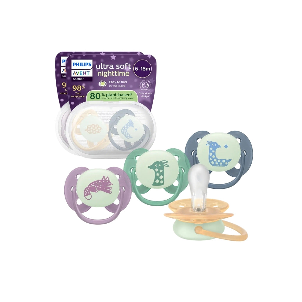 Philips AVENT Fopspeen +0m Soft Day & Night - 4 stuks