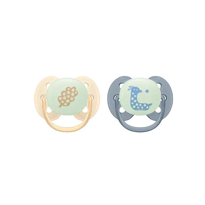 Philips AVENT Fopspeen +6m Soft Night Mystery Kleur/Design Geel/Blauw of Paars/Groen