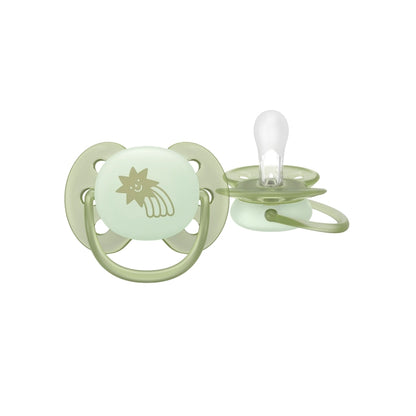 Philips AVENT Sucette +6 mois Soft Night Deco - 4 pièces