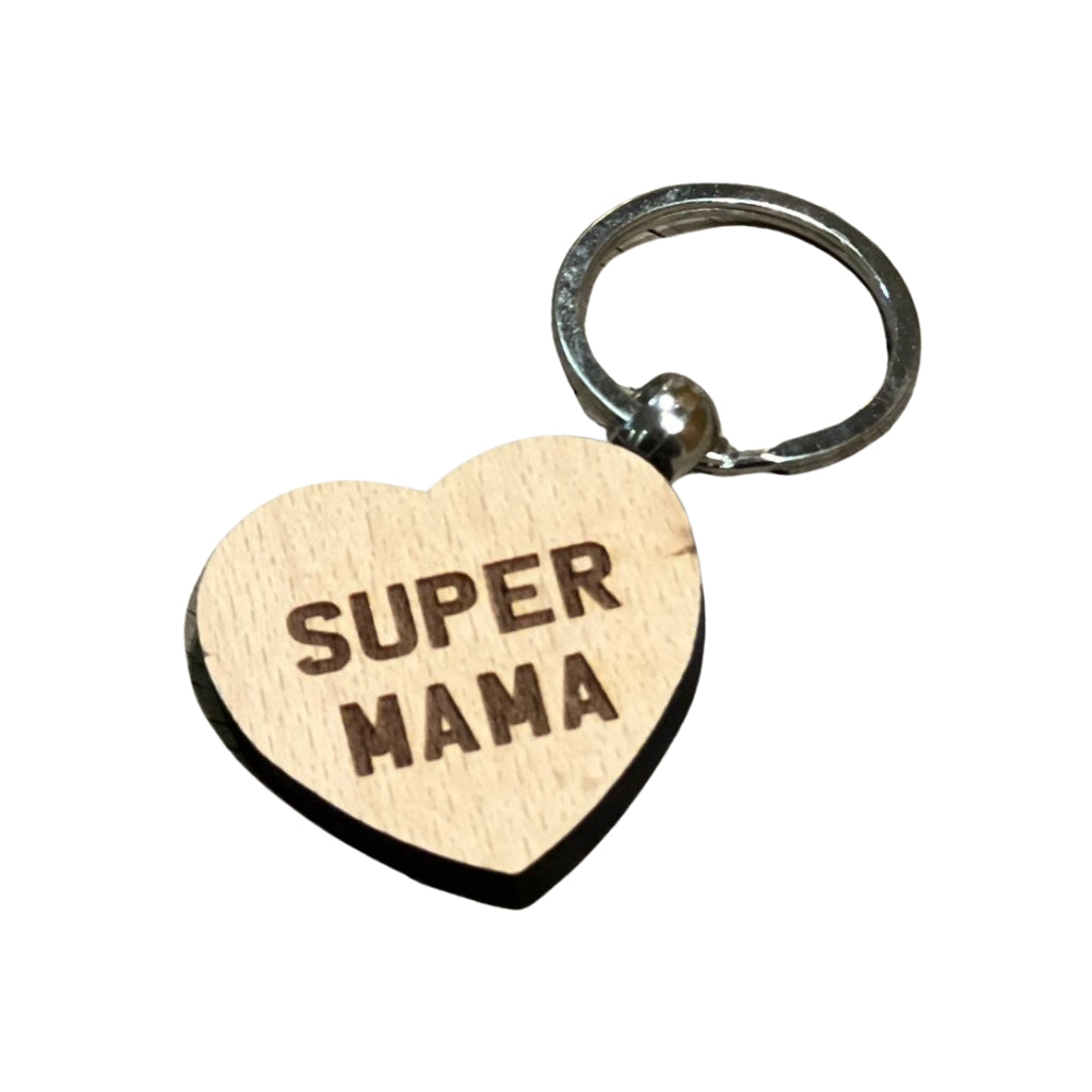 Dotti Sleutelhanger Hartvorm "Super Mama"