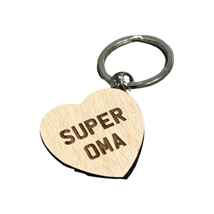 Dotti Sleutelhanger Hartvorm "Super Oma"