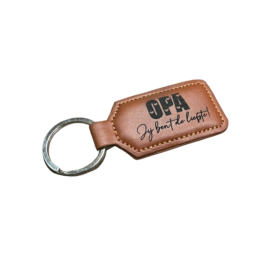 Dotti Sleutelhanger "Opa Jij Bent De Liefste" Bruin