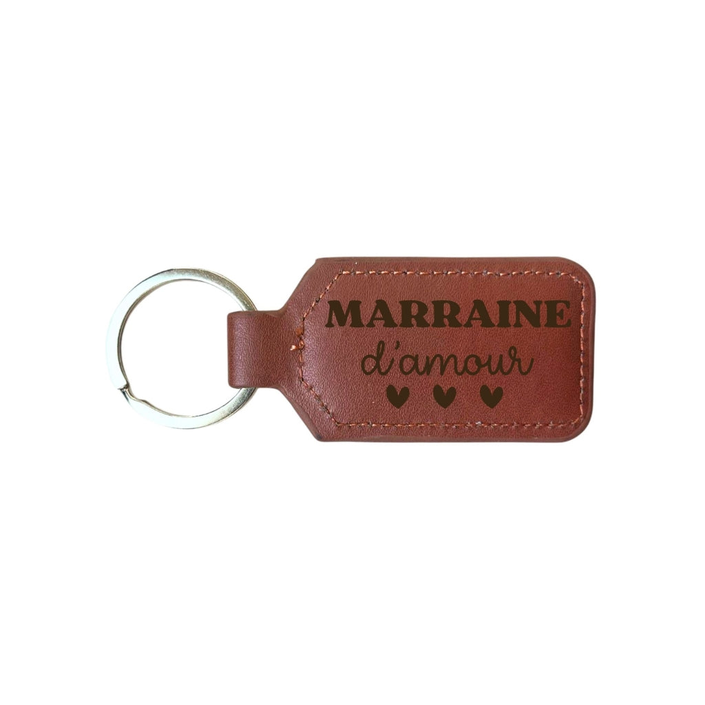 Dotti Sleutelhanger "Marraine d'amour" Bruin