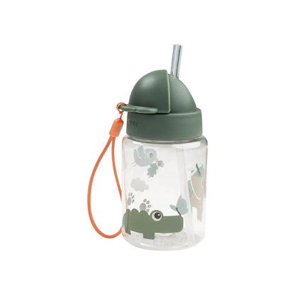 Done by Deer Gourde Avec Paille Tiny Trails Green 280 ml