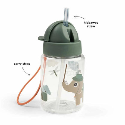Done by Deer Gourde Avec Paille Tiny Trails Green 280 ml