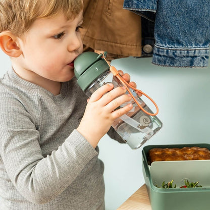 Done by Deer Drinkfles Met Rietje Tiny Trails Green 350 ml