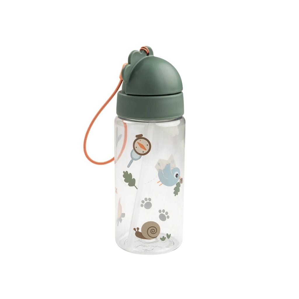 Done by Deer Drinkfles Met Rietje Tiny Trails Green 350 ml