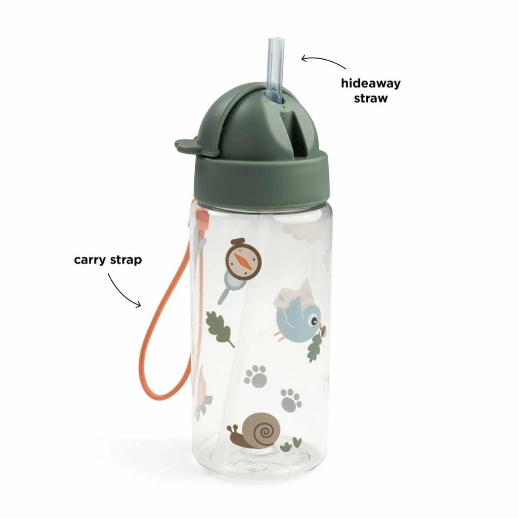 Done by Deer Drinkfles Met Rietje Tiny Trails Green 350 ml