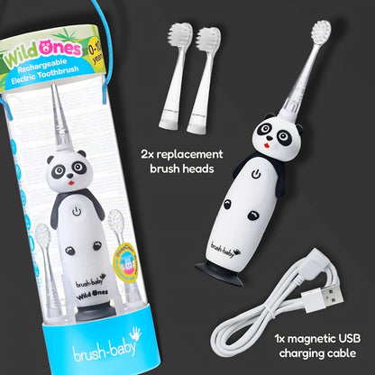 brush-baby Brosse à dents électrique WildOnes™ Pan-pan le panda 0-10 ans