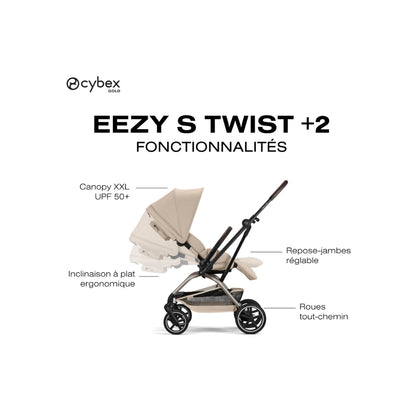Cybex Poussette Eezy S Twist+2 Almond Beige