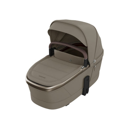 Maxi-Cosi 3-in-1 Kinderwagen Fame Oak Truffle + Draagmand + Pebble Slide Pro Oak Truffle + Basis Familyfix Slide Pro
