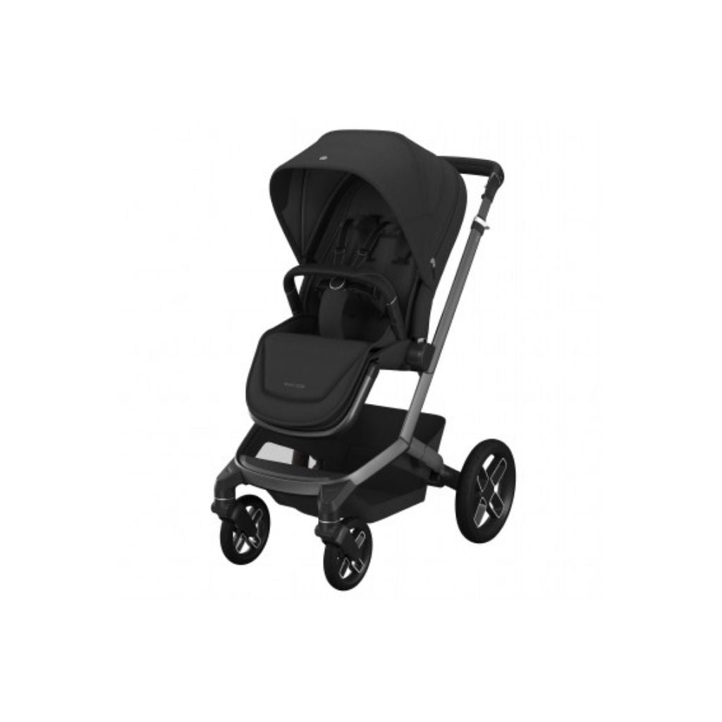 Maxi-Cosi 3-in-1 Kinderwagen Fame Onyx Black + Draagmand + Pebble Slide Pro Onyx Black + Basis Familyfix Slide Pro
