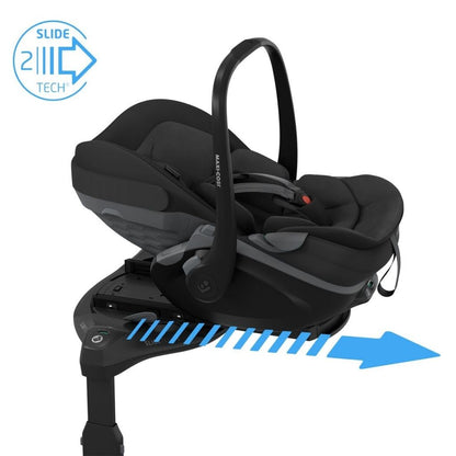 Maxi-Cosi 3-in-1 Kinderwagen Fame Onyx Black + Draagmand + Pebble Slide Pro Onyx Black + Basis Familyfix Slide Pro