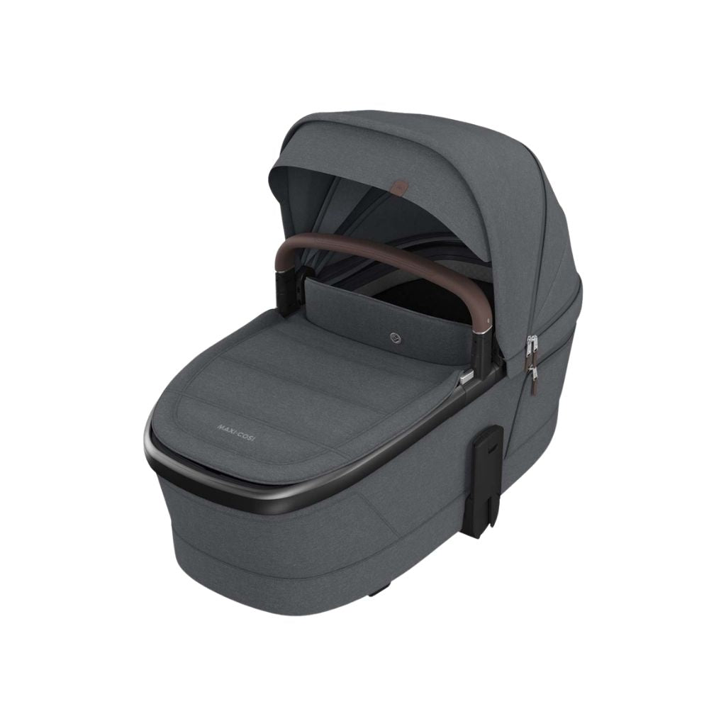 Maxi-Cosi 3-in-1 Kinderwagen Fame Moon Graphite + Draagmand + Pebble Slide Pro Moon Graphite + Basis Familyfix Slide Pro