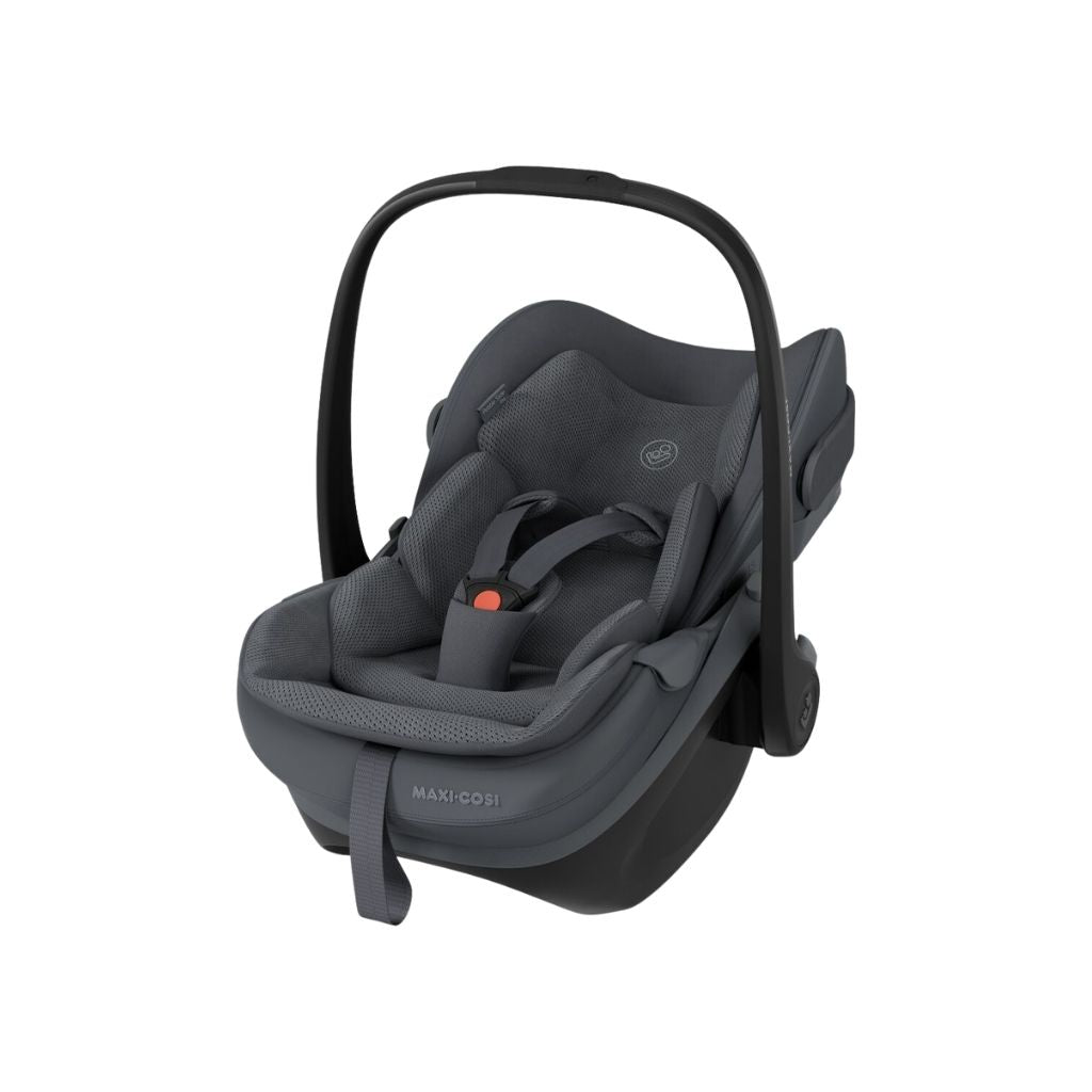 Maxi-Cosi 3-in-1 Kinderwagen Fame Moon Graphite + Draagmand + Pebble Slide Pro Moon Graphite + Basis Familyfix Slide Pro