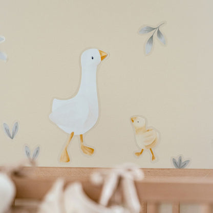 Little Dutch Muursticker Newborn Naturals Little Goose A4 - 3 stuks