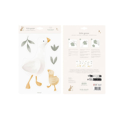 Little Dutch Muursticker Newborn Naturals Little Goose A4 - 3 stuks