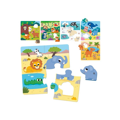 Jumbo Puzzel Goula Dieren Habitat - 6 Stuks